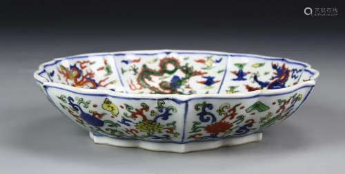 Chinese Wucai Plate