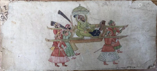 Indian Rajasthani painting of Maharaja