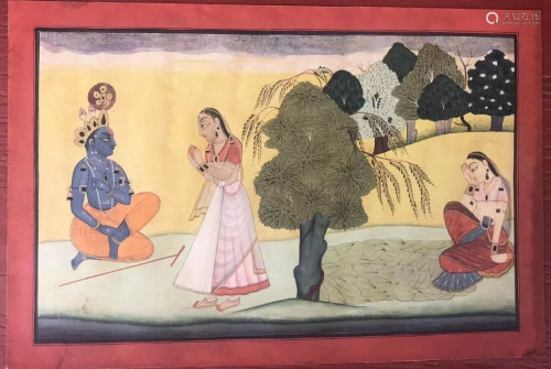 Indian Rajasthani Miniature Painting