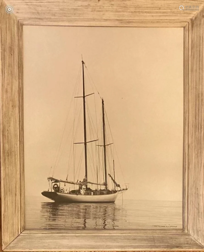 Vintage Photograph of a Sail Boat