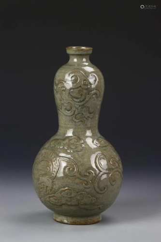 Chinese Ruan Type Glazed Gourd Vase