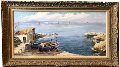 Oil on Canvas Signed Georgii Aleksandrovich Lapshin