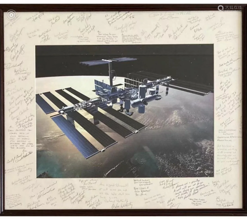 Photo of International Space Station with 60 Signatures