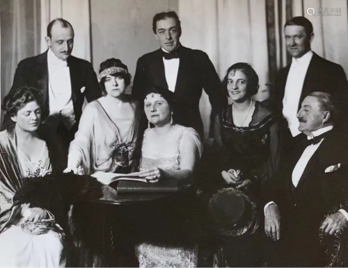 Rare Gelatin Photograph of Barrymore Family