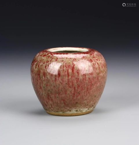 Chinese Peach Blossom Glazed Water Pot