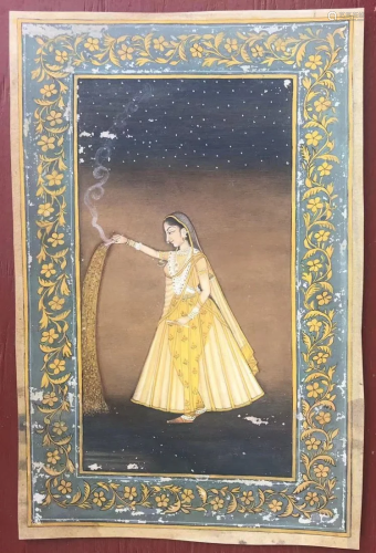 Indian Miniature Painting of a Queen