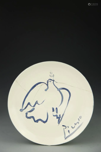 Picasso Dove Ceramic plate