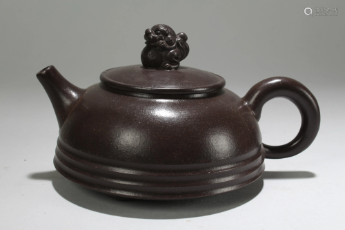 A Chinese Rare Myth-beast Fortune Tea Pot