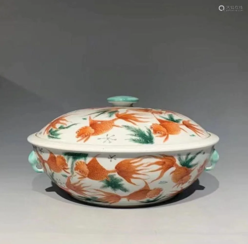 Chinese Famille Rose Tureen Marked
