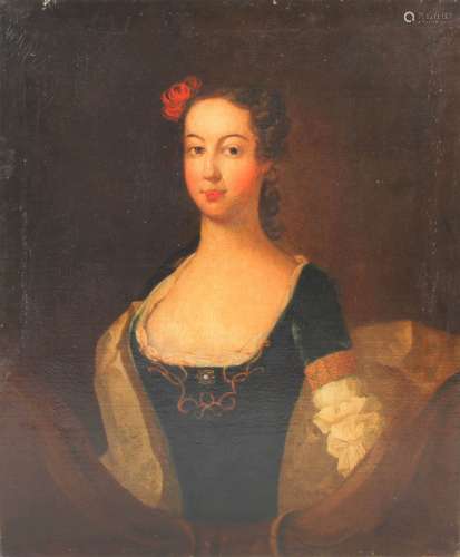 18th century British School Half length portrait of Lady Mar...