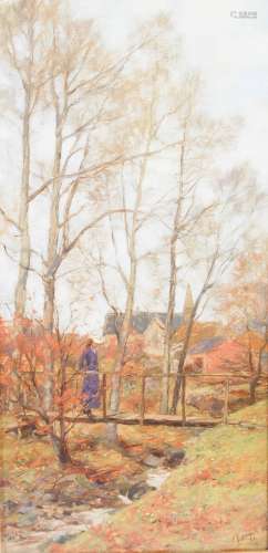 Alexander Kellock Brown RSA RSW RI (1849-1922) Autumnal gard...