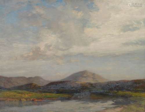 James Campbell Noble RSA (1846-1913) Highland landscape with...