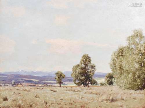 George Houston RSA RSW RI (1869-1947) Summer landscape with ...