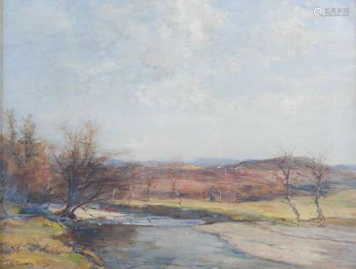 James Campbell Noble RSA (1846-1913) A Highland river oil on...