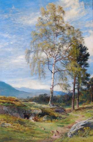 John MacWhirter RA HRSA RI RE (1839-1911) Summer landscape w...