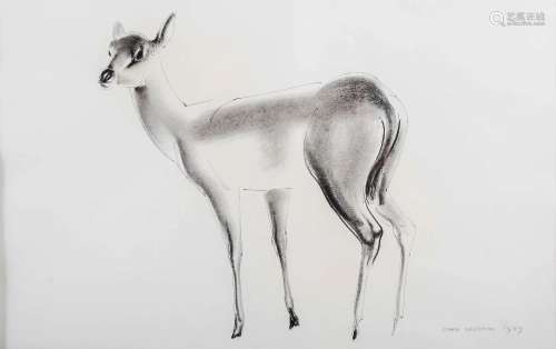 AR John Skeaping RA (1901-1980) Duiker antelope ink and grap...