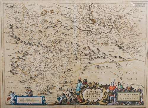 Timothy Pont, a 17th century map, Glottiana Praefectura Supe...