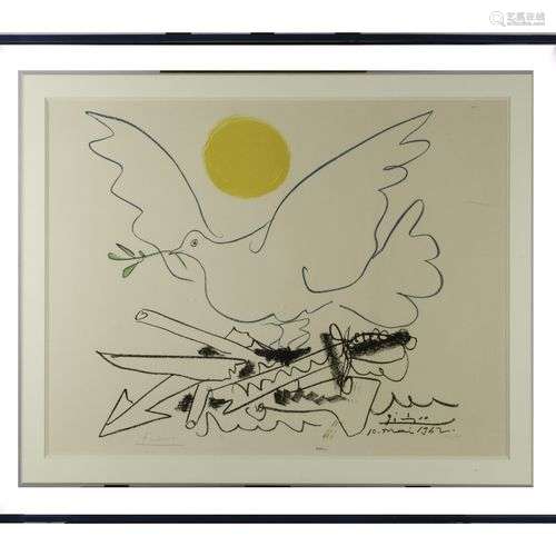 Pablo PICASSO (1881-1973) Colombe de la paix Lithographie, s...