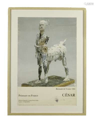 César Affiche d'exposition pour la biennale de Venise 1984 S...
