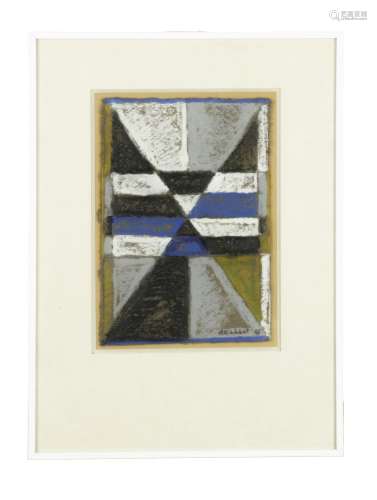 Jo DELAHAUT (1911-1992) Composition géométrique, 1986 Pastel...