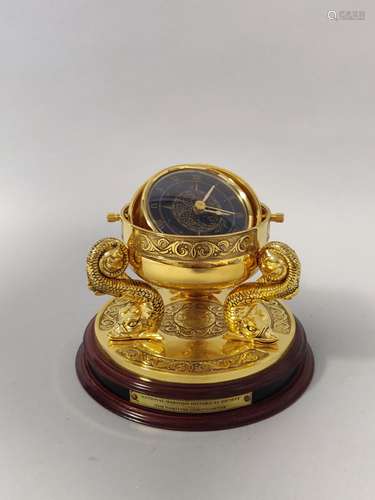 HORLOGE de MARINE à sphères en laiton de style Renaissance r...