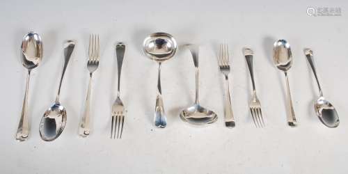 A suite of silver flatware, Sheffield, 1972, makers mark of ...