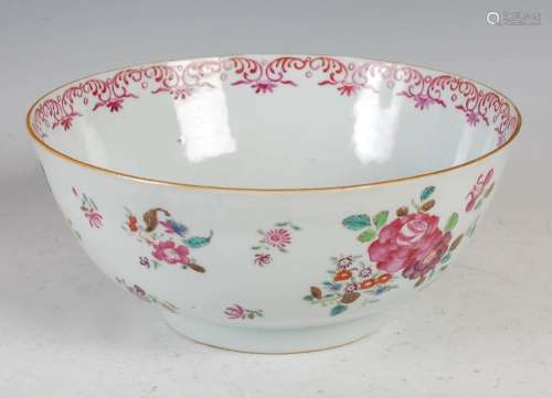 A Chinese porcelain famille rose footed bowl, Qing Dynasty, ...