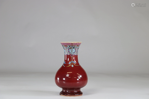 China ox blood vase