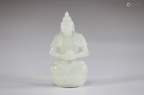 Qing period jade buddha