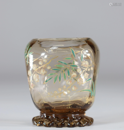 Emile Galle crystal vase 