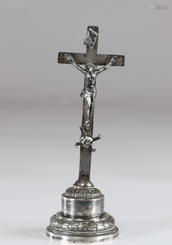 Christ on the cross in silver