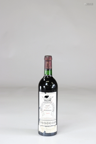 1 bottle - 75 cl red wine - marquis d'alesme 1975