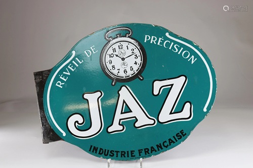 Double-sided enamel sign Jaz 