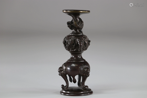 Japanese bronze perfume burner