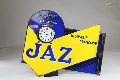 Jaz enamel sign 