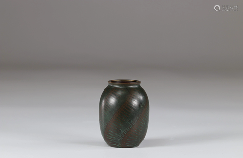 CHRISTOFLE & Luc LANEL small vase with geometric