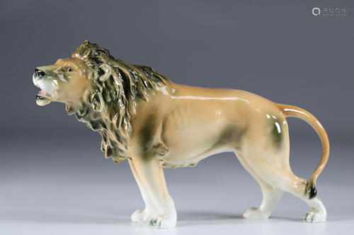 Sitzendorf porcelain lion