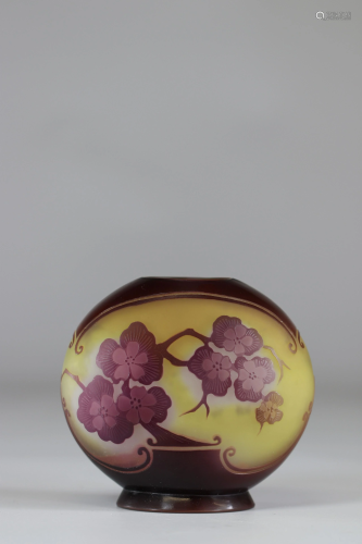 Emile Galle Vase cleared with acid 