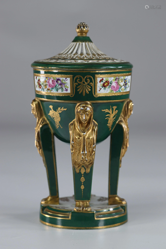 Sevres porcelain perfume burner in Empire style