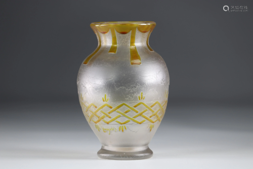 Legras vase cleared with Art Deco acid