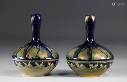 Pair of 1900 RSTK vases (Riessner-Stellmacher-Kessel)