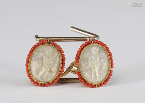 Rare Louis XV mother-of-pearl and coral buttons