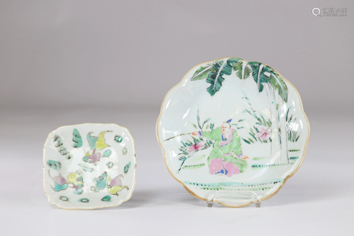 China set of 2 porcelain dish