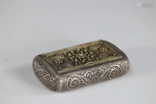 filigree silver box circa 1900