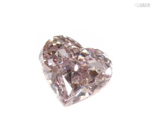 An unmounted heart shaped brilliant cut diamond,