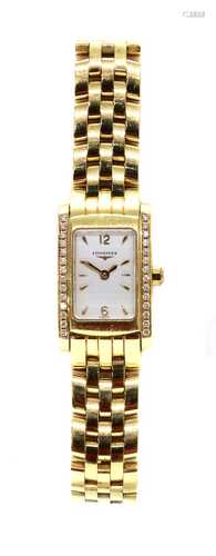 A ladies' 18ct gold Longines 'DolceVita' diamond set quartz ...