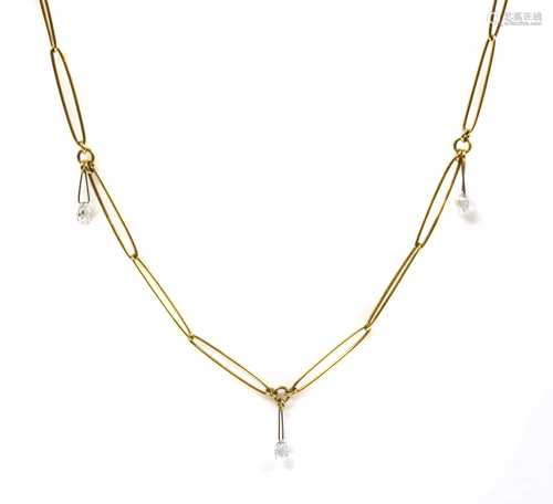 An 18ct gold diamond set necklace, by Cox and Power,