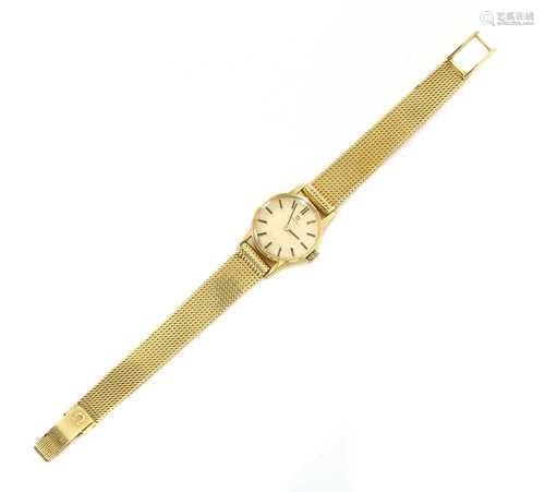 A ladies' 18ct gold Omega mechanical bracelet watch,