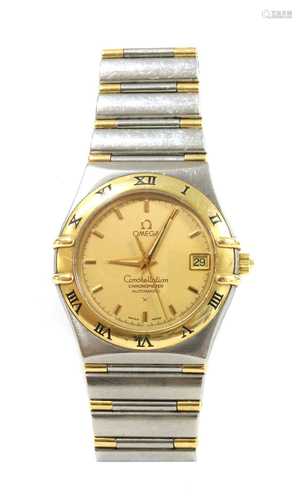 A gentlemen's bi-colour Omega 'Constellation' automatic chro...