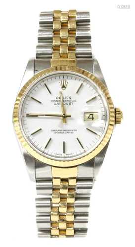 A gentlemen's bi-colour Rolex 'Oyster Perpetual Datejust' au...